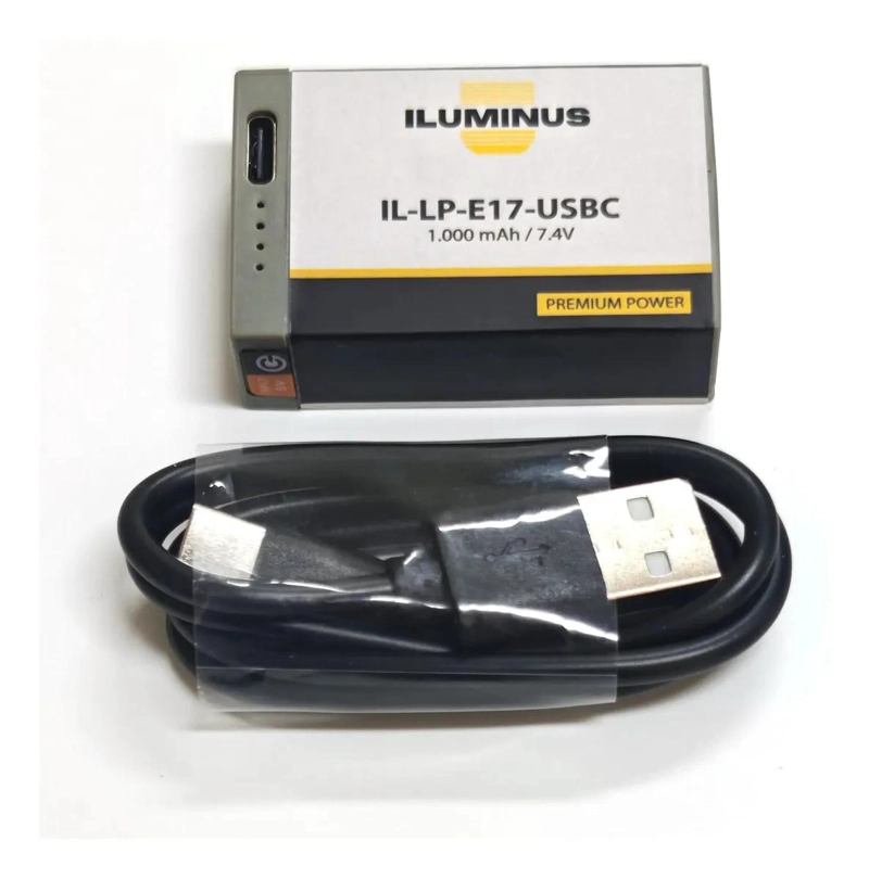 BATERIA RECARGABLE DE LITIO CON CARGA USB-C PARA CAMARAS - 10