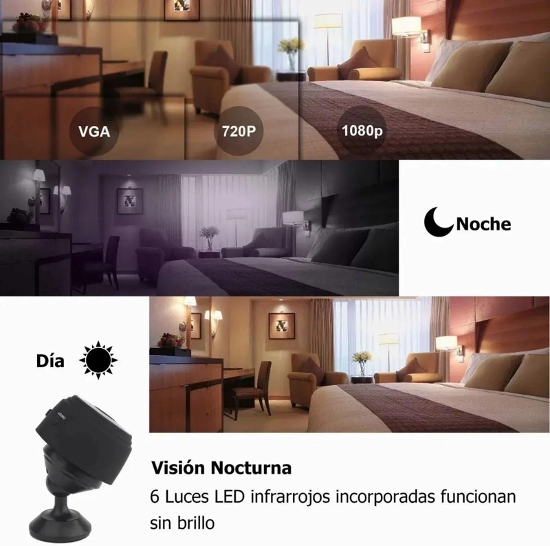 CAMARA ESPIA WIFI INALAMBRICA HD 1080P CON VISION NOCTURNA - 2