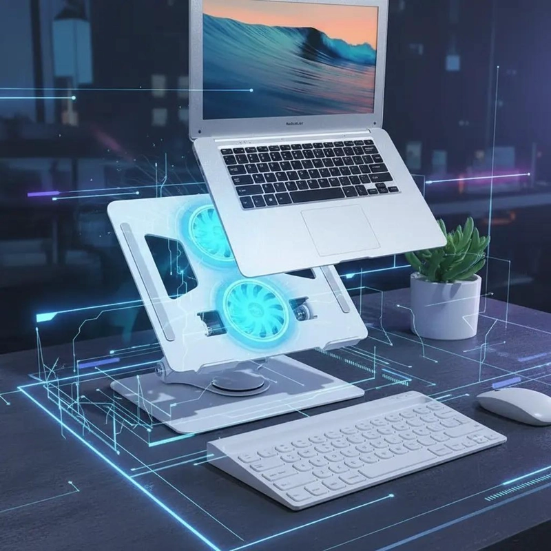 SOPORTE ERGONOMICO PARA LAPTOP CON VENTILADORES USB - 5