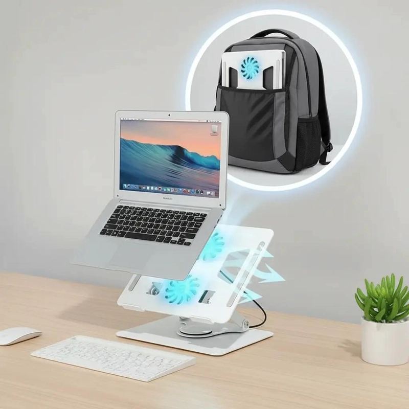 SOPORTE ERGONOMICO PARA LAPTOP CON VENTILADORES USB - 7