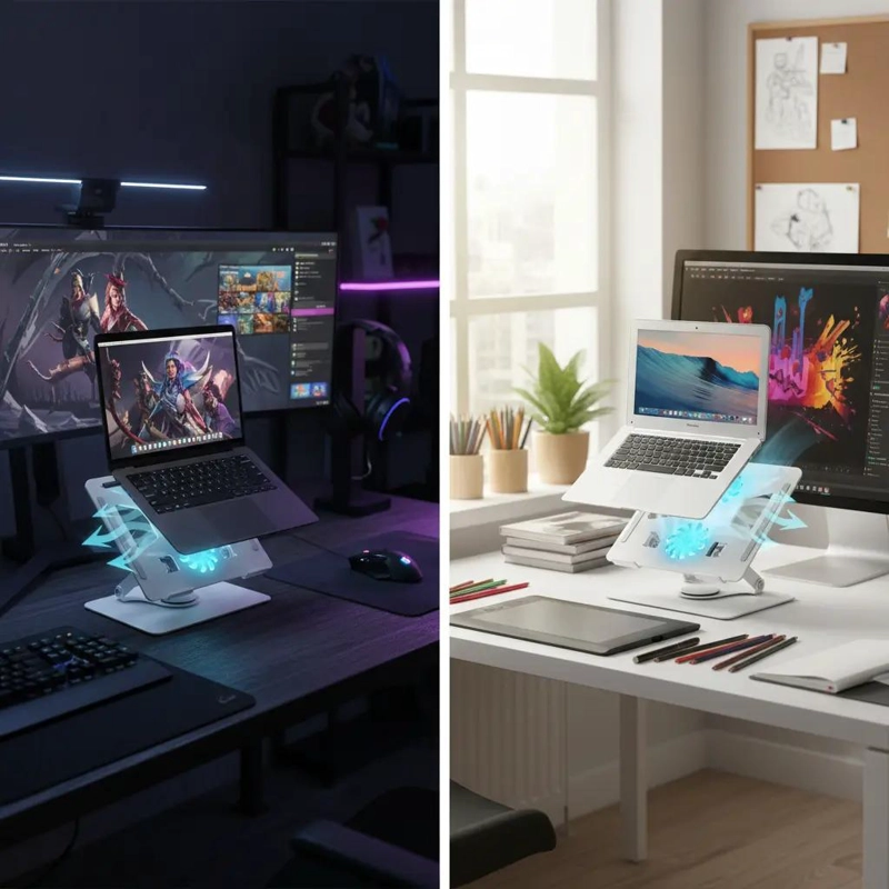 SOPORTE ERGONOMICO PARA LAPTOP CON VENTILADORES USB - 9