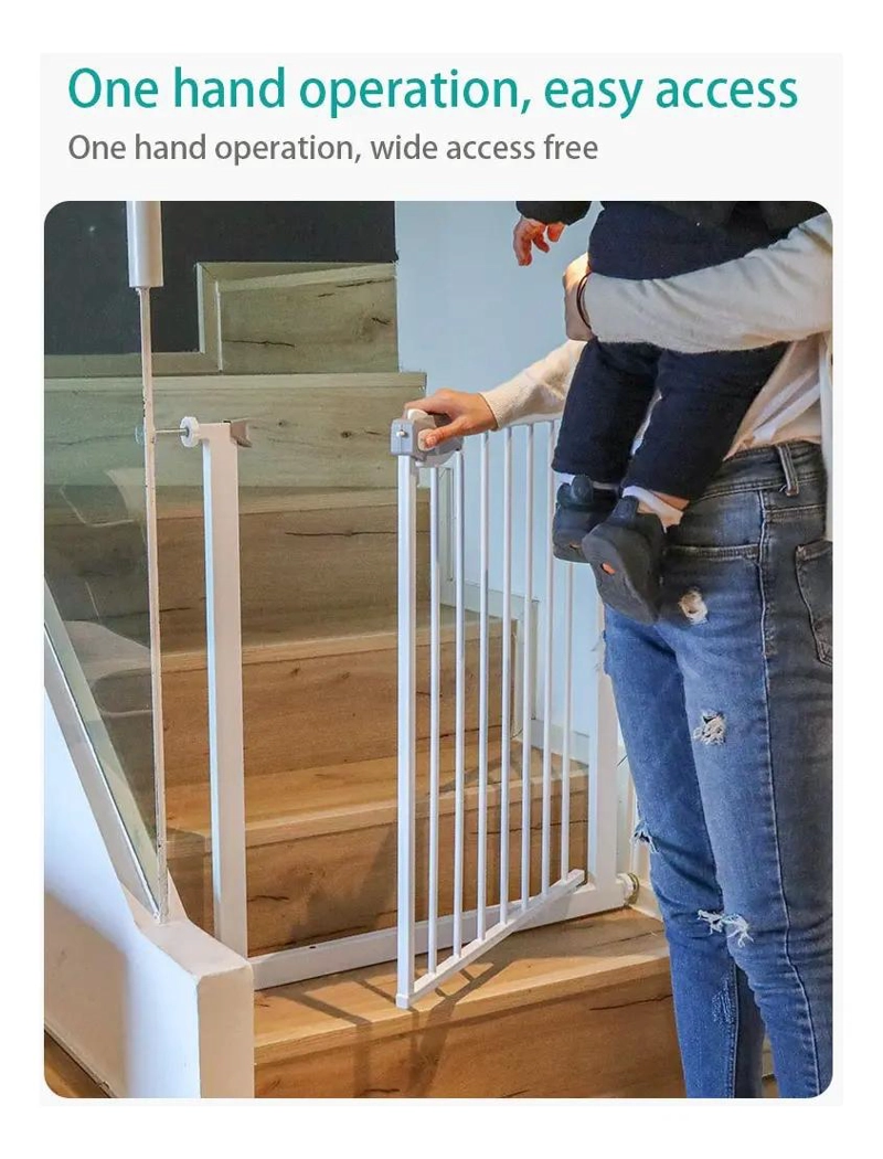 PUERTA AJUSTABLE DE SEGURIDAD PARA BEBE S Y MASCOTAS - 5