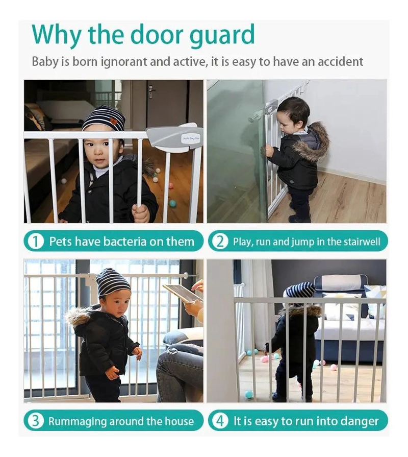 PUERTA AJUSTABLE DE SEGURIDAD PARA BEBE S Y MASCOTAS - 7