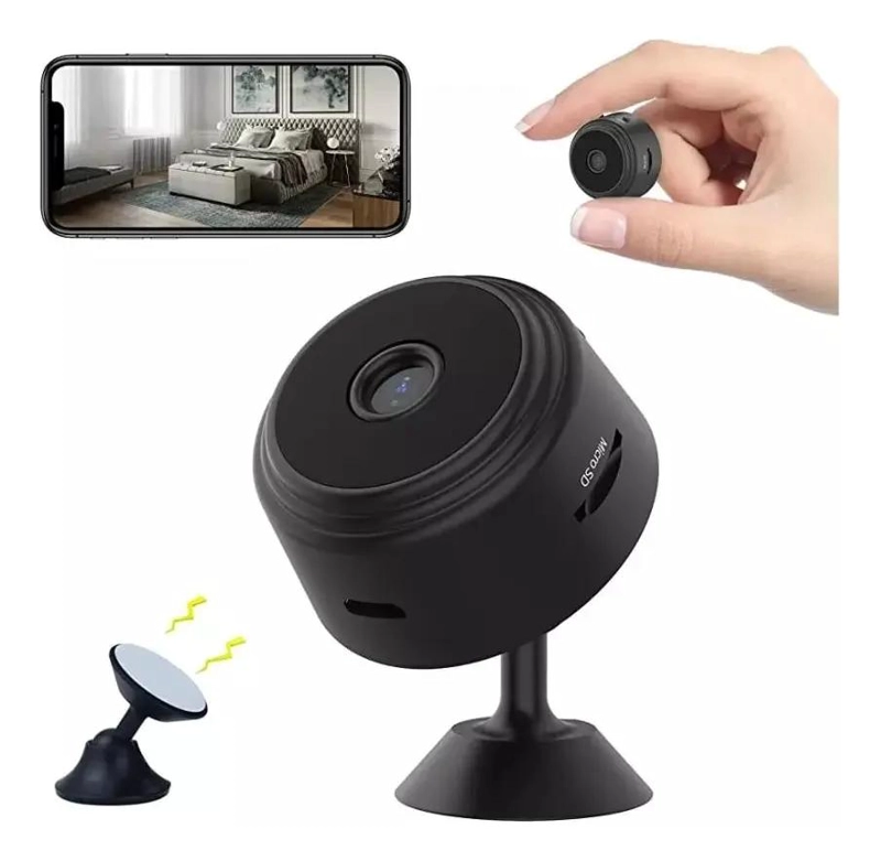 CAMARA DE SEGURIDAD MINI 1080P CON VISION NOCTURNA COLOR NEGRO - 8
