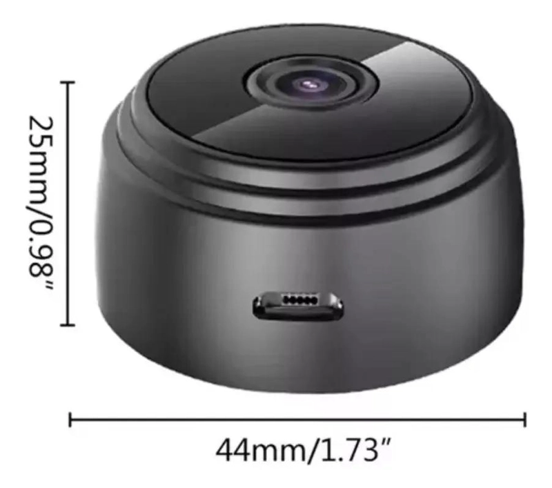 CAMARA DE SEGURIDAD MINI 1080P CON VISION NOCTURNA COLOR NEGRO - 9