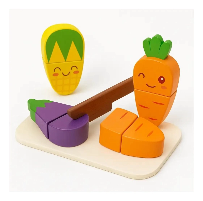 SET DE VERDURAS DE MADERA PARA JUEGO INFANTIL - 2