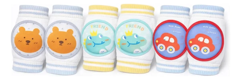PACK DE 3 RODILLERAS ANTIDESLIZANTES PARA GATEO DE BEBE - 1