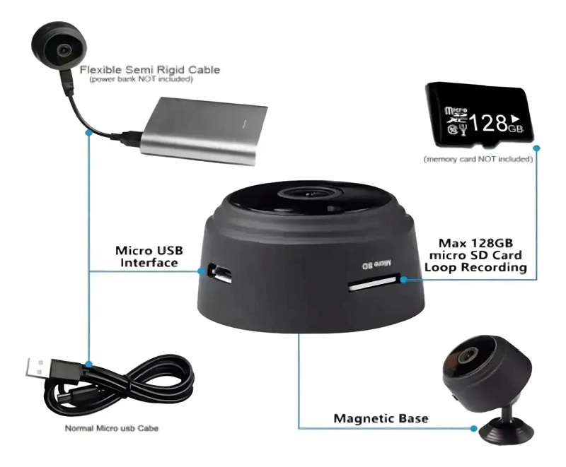 MINI CAMARA ESPIA WIFI HD PARA SEGURIDAD DISCRETA - 7