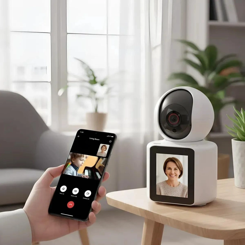 CAMARA DE VIDEOLLAMADAS INTERIOR CON PANTALLA HD Y VISION NOCTURNA - 1