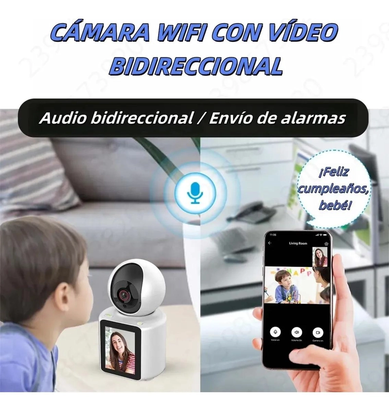 CAMARA DE VIDEOLLAMADAS INTERIOR CON PANTALLA HD Y VISION NOCTURNA - 4