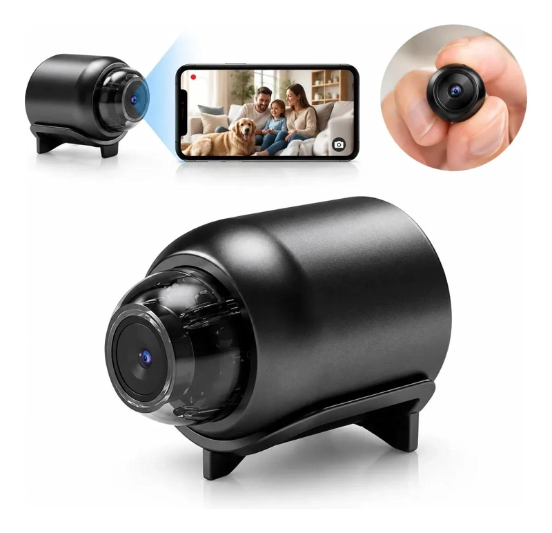 CAMARA MINI WIFI 1080P HD CON VISION NOCTURNA PARA SEGURIDAD - 1