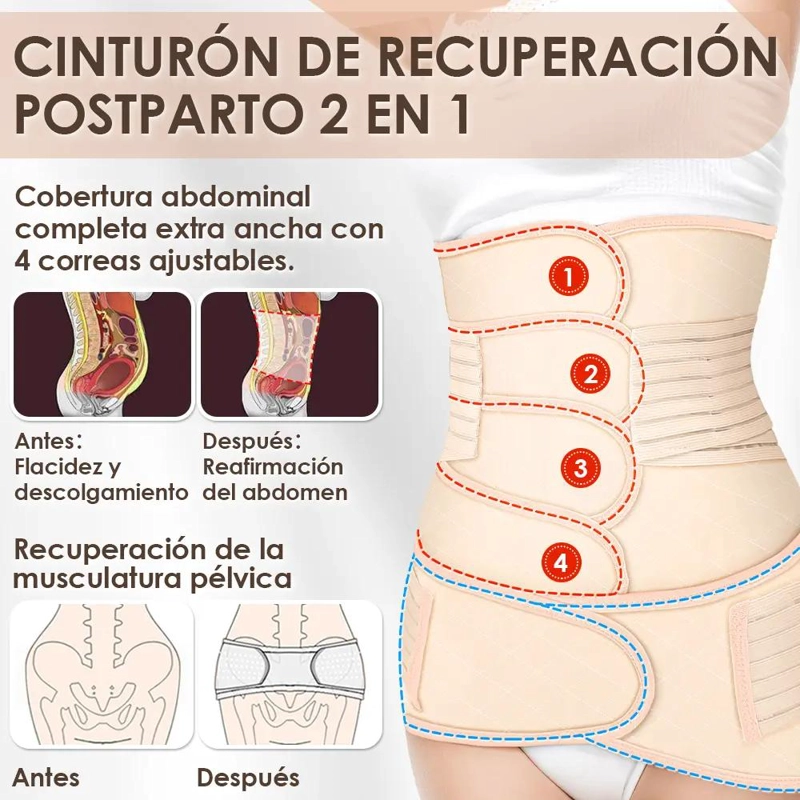 FAJA AJUSTABLE PARA RECUPERACION POSTPARTO CON SOPORTE - 3