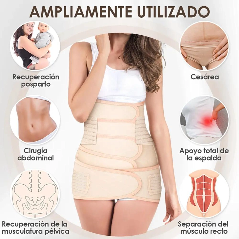 FAJA AJUSTABLE PARA RECUPERACION POSTPARTO CON SOPORTE - 5