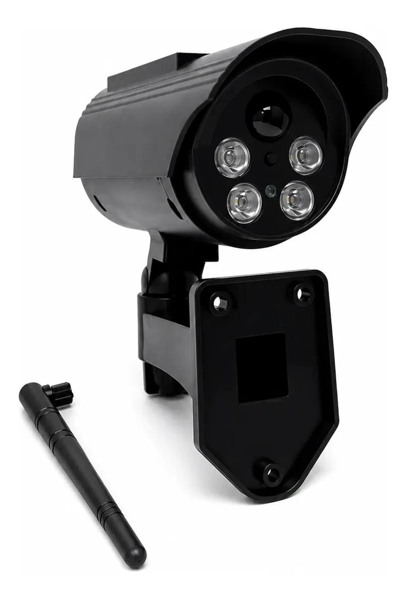 CAMARA DE SEGURIDAD FALSA SOLAR CON LED INTERMITENTE - 1