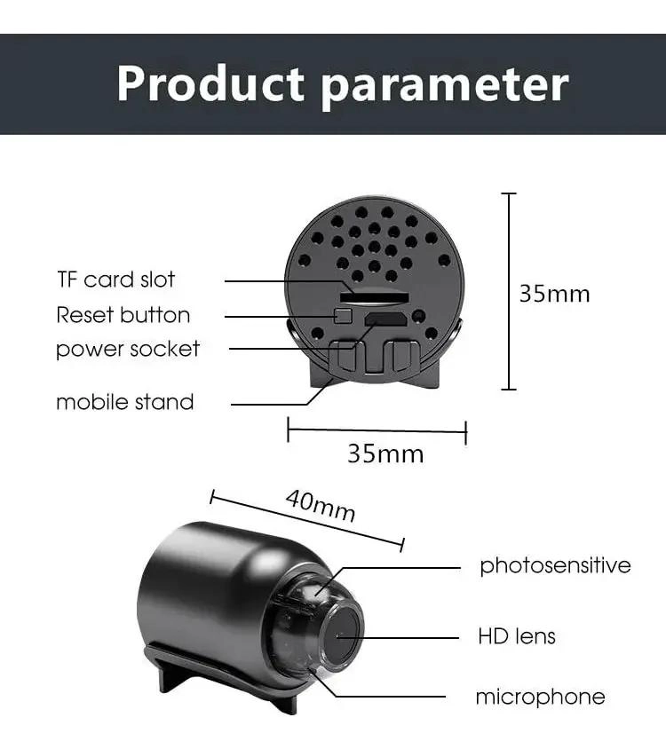 MINI CAMARA DE SEGURIDAD WIFI OCULTA CON VISION NOCTURNA - 7