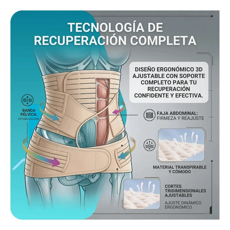 FAJA POSTPARTO 3 EN 1 MOLDEADORA PARA RECUPERACION - 5