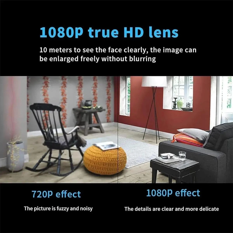 MINI CAMARA WIFI 1080P HD CON VISION NOCTURNA Y GRABACION - 8