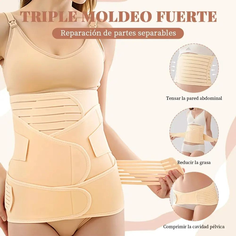 FAJA ABDOMINAL POSTPARTO 3 EN 1 SOPORTE Y MODELADO - 3