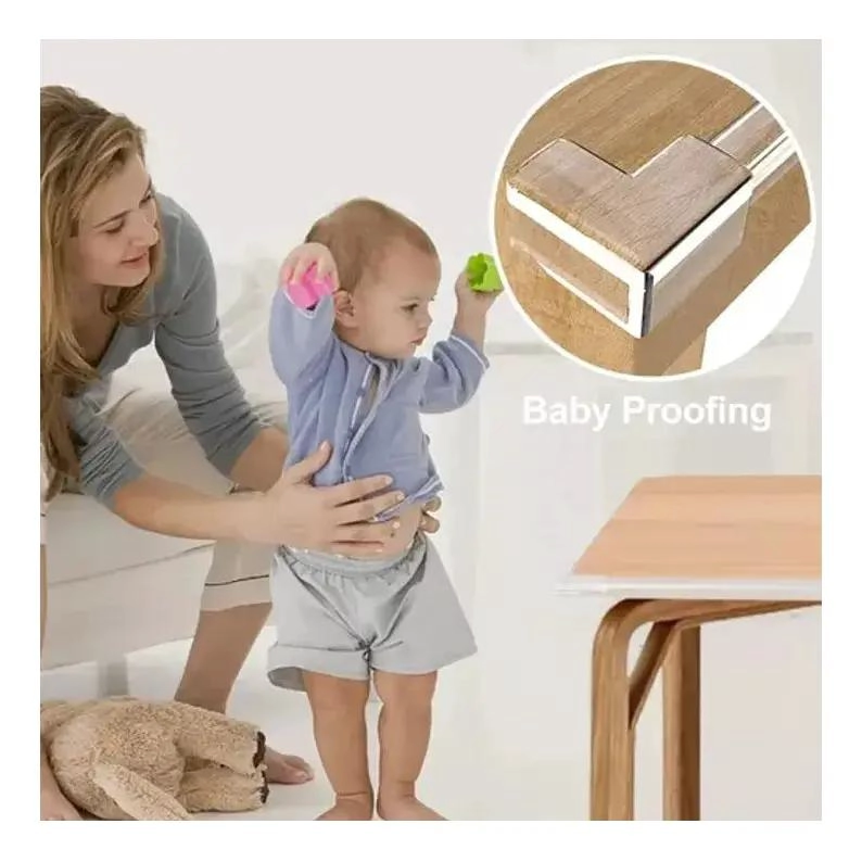 PROTECTOR DE SILICONA TRANSPARENTE PARA ESQUINAS DE MUEBLES 6M - 7