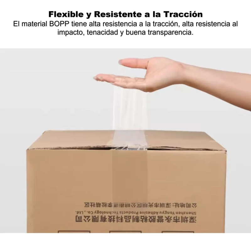 PACK DE 6 CINTAS DE EMBALAJE TRANSPARENTE 4.5CM X 150M - 3