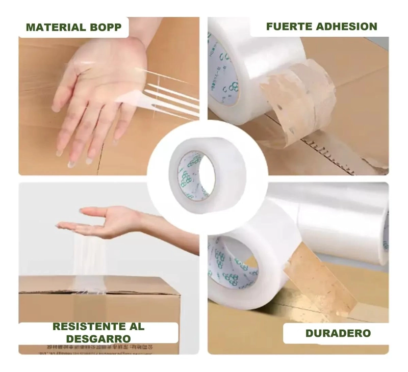 PACK DE 6 CINTAS DE EMBALAJE TRANSPARENTE 4.5CM X 150M - 4