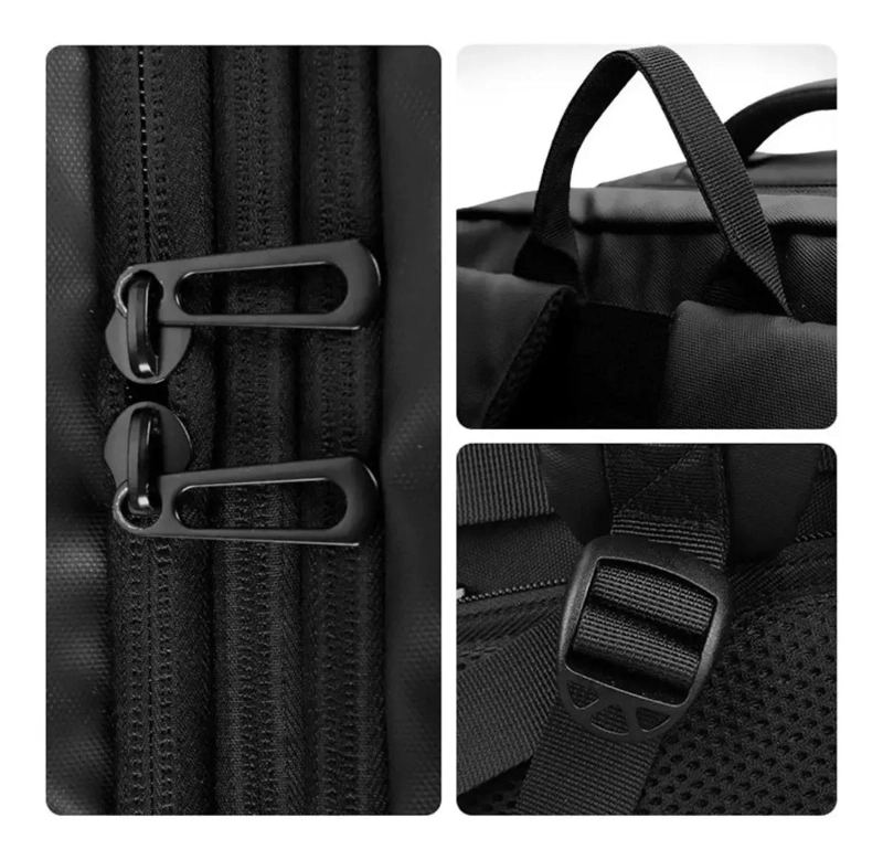 MOCHILA MALETA IMPERMEABLE ANTIRROBO EXPANDIBLE 35L USB - 8