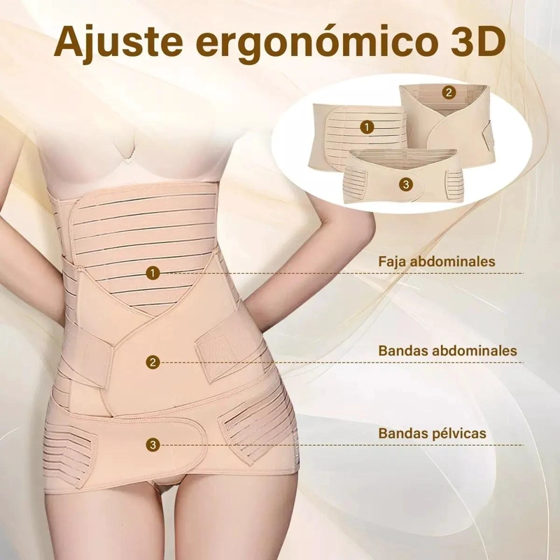 FAJA POSTPARTO 3 EN 1 PARA RECUPERACION Y SOPORTE - 2