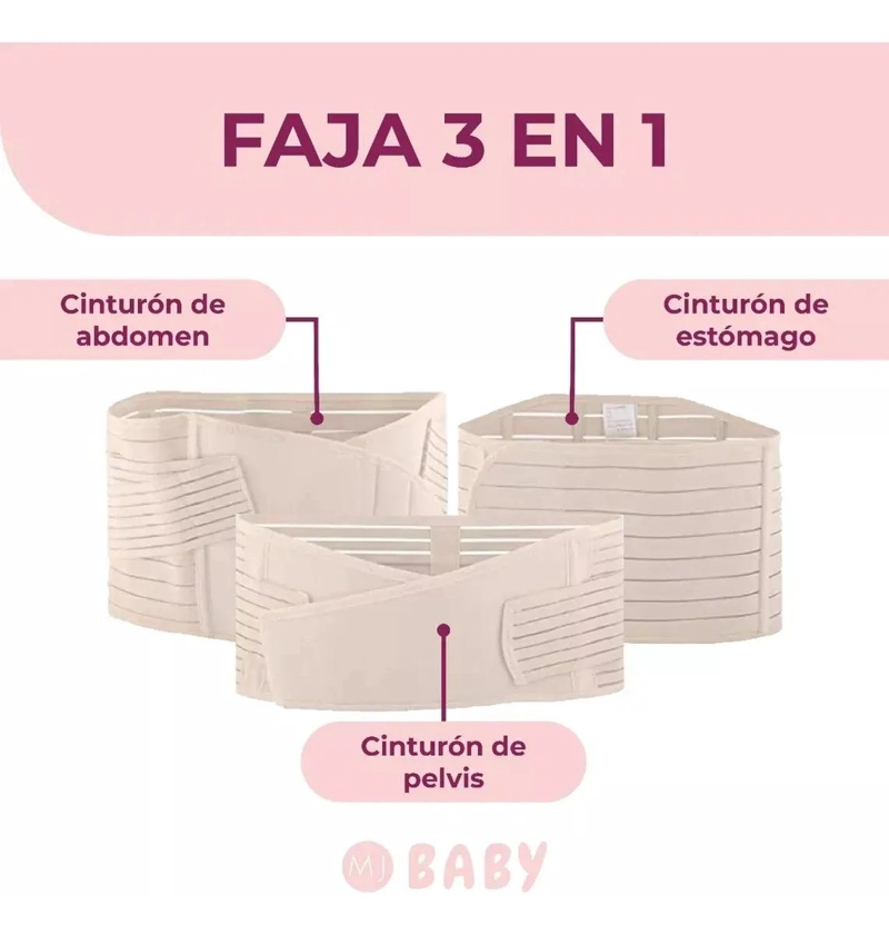 FAJA POSTPARTO 3 EN 1 PARA RECUPERACION Y SOPORTE - 6