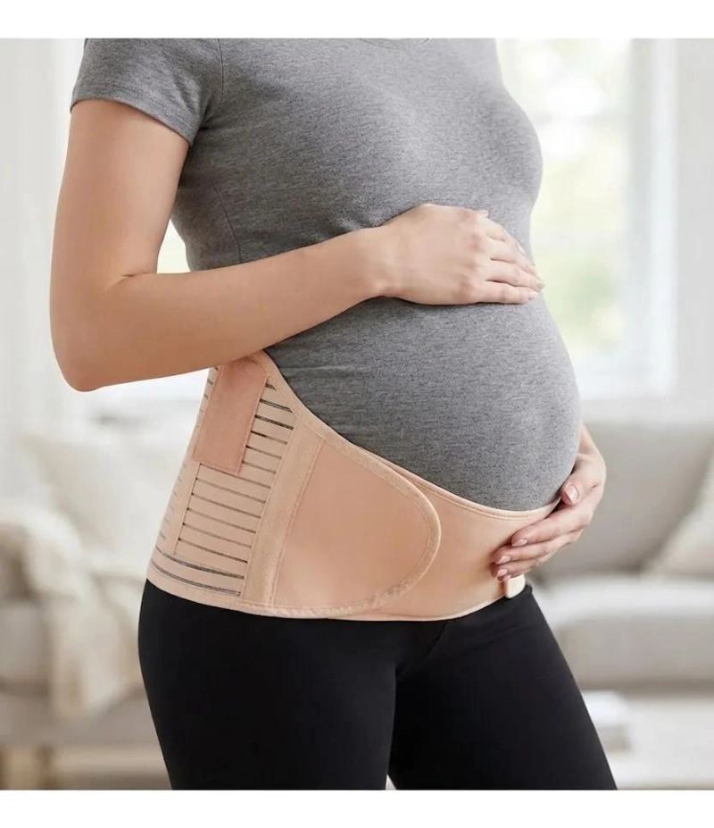 FAJA DE SOPORTE PARA MATERNIDAD BEIGE TALLA UNICA - 4
