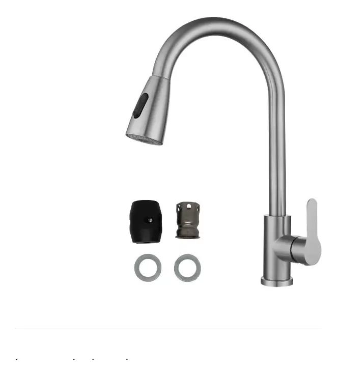 GRIFO MONOMANDO FLEXIBLE PARA LAVAPLATOS DE COCINA - 1