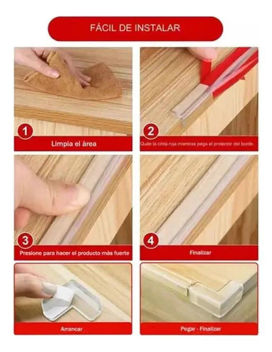 PROTECTOR DE ESQUINAS DE SILICONA TRANSPARENTE PARA MUEBLES - 4