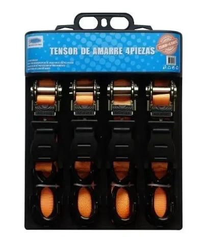 PACK DE 4 CORREAS DE AMARRE DE 4,6 METROS PARA CARGA SEGURA - 2
