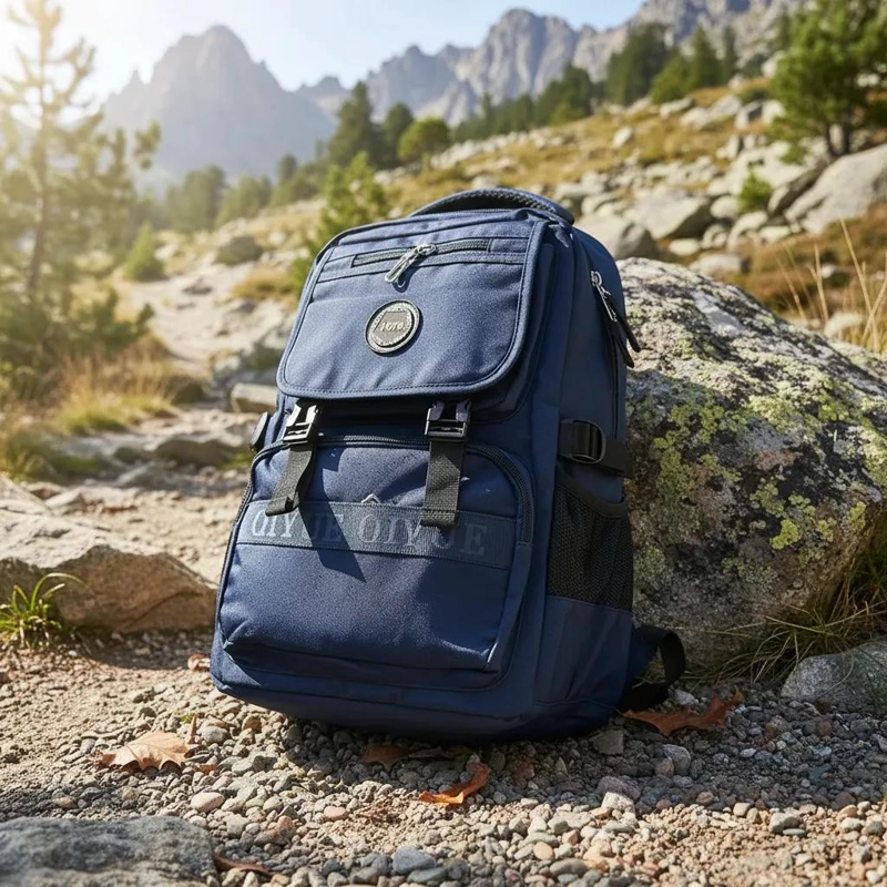 MOCHILA URBANA IMPERMEABLE CON DISEÑO GEOME TRICO - 2