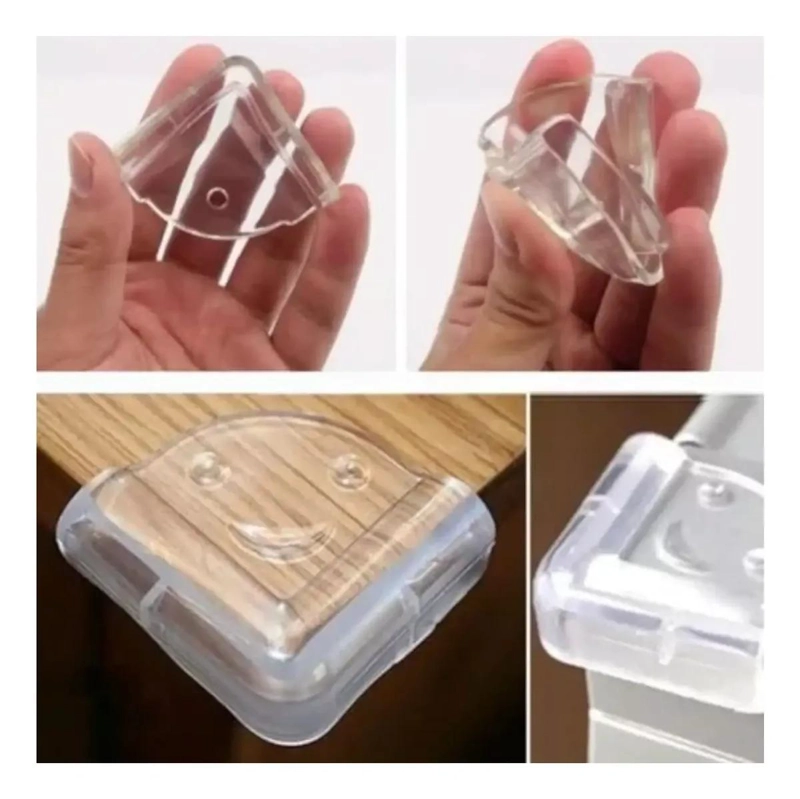 PACK 12 PROTECTORES DE ESQUINA SILICONA TRANSPARENTE PARA MUEBLES - 2