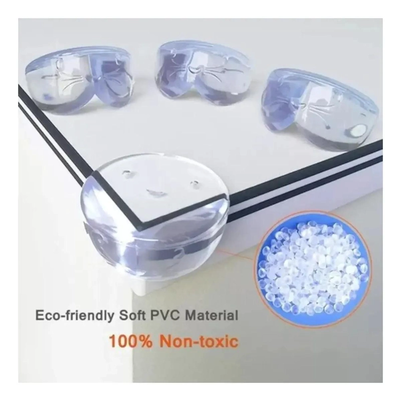 PACK 12 PROTECTORES DE ESQUINA SILICONA TRANSPARENTE PARA MUEBLES - 5