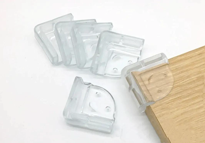 PACK 12 PROTECTORES DE ESQUINA SILICONA TRANSPARENTE PARA MUEBLES - 8