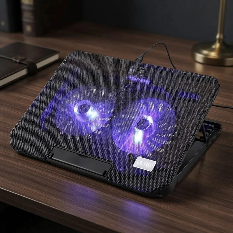 MESA ENFRIADORA PARA NOTEBOOK CON VENTILADORES Y PUERTOS USB - 6