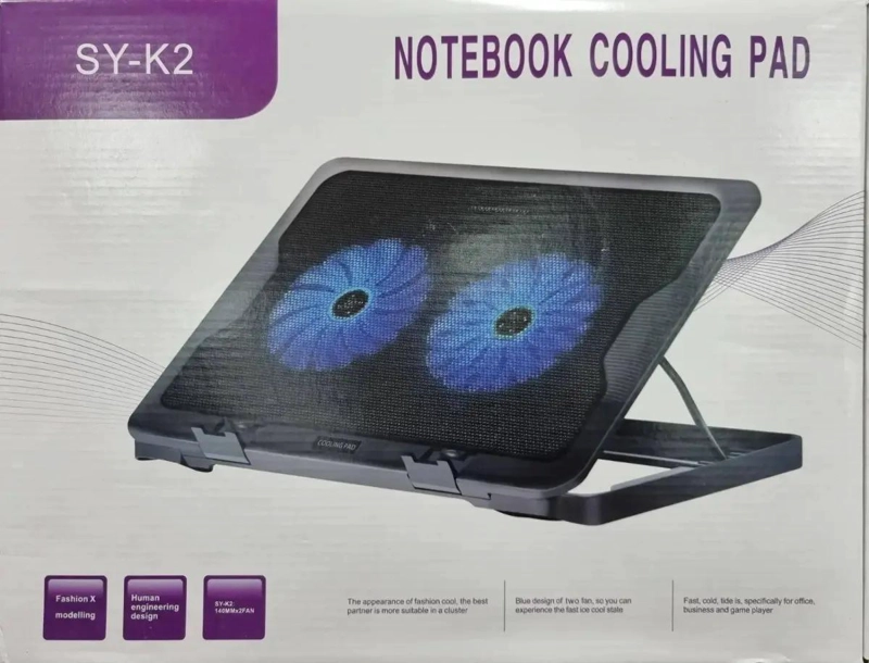 BANDEJA ENFRIADORA AJUSTABLE PARA NOTEBOOK CON VENTILADORES - 2