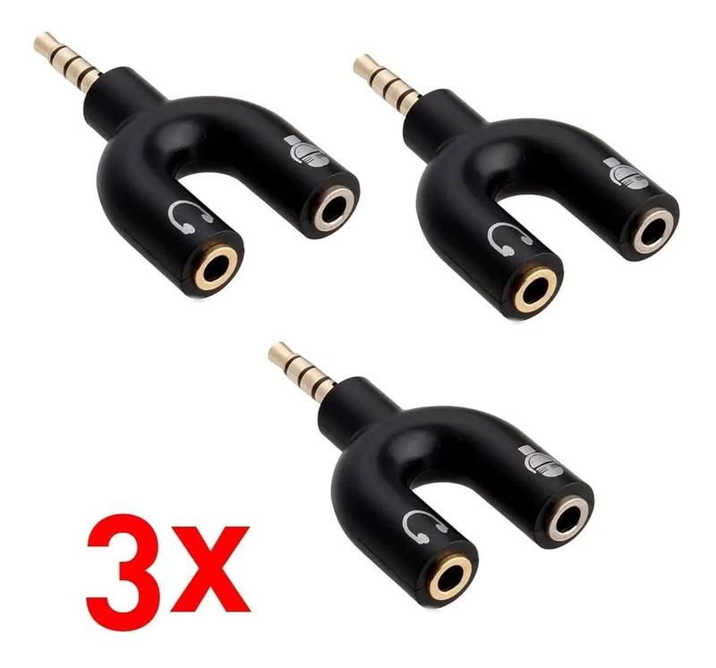 ADAPTADOR SEPARADOR DE SEÑAL PARA MICROFONO Y AUDIFONO TRRS - 1