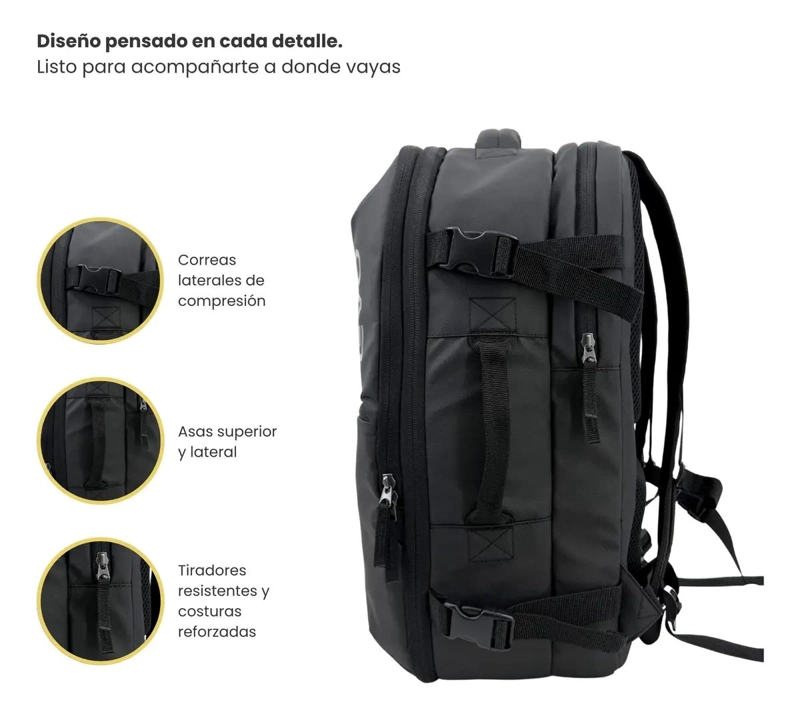 MOCHILA DE VIAJE IMPERMEABLE PARA NOTEBOOK 30L - 5