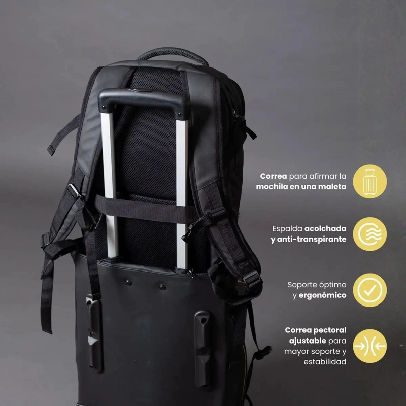 MOCHILA DE VIAJE IMPERMEABLE PARA NOTEBOOK 30L - 6