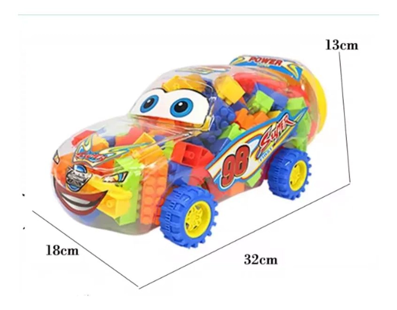 CARRO DE JUGUETE CON BLOQUES PARA ARMAR Y JUGAR - 2