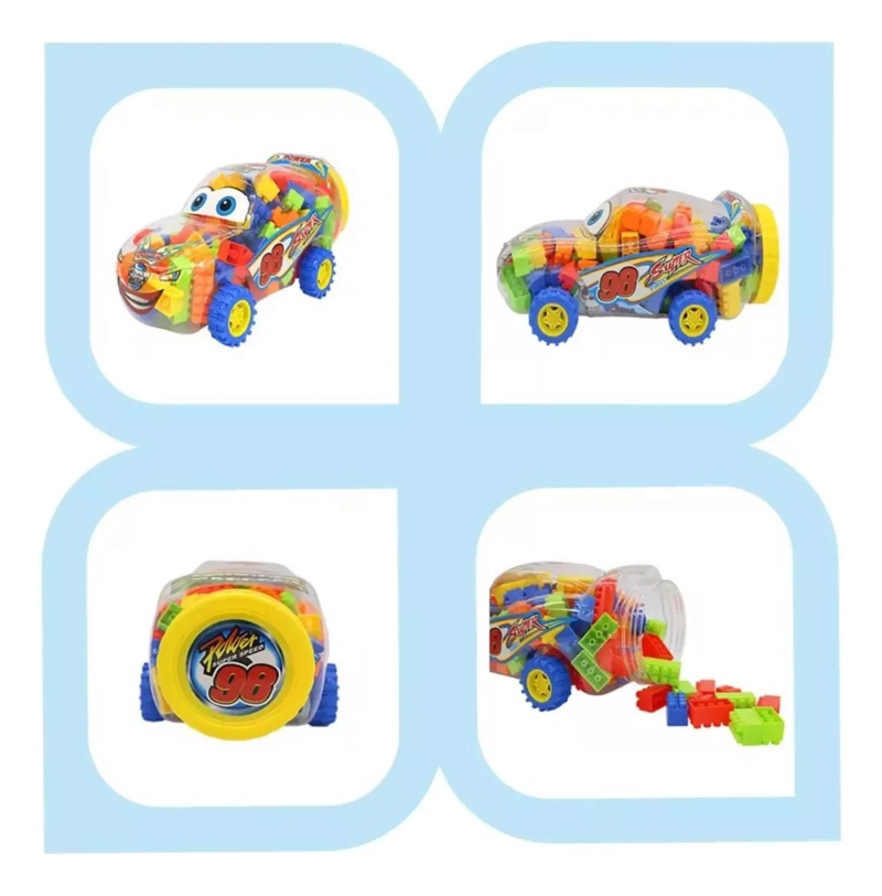 CARRO DE JUGUETE CON BLOQUES PARA ARMAR Y JUGAR - 3