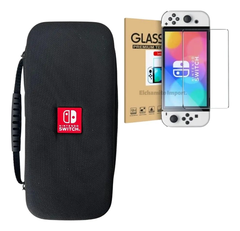 ESTUCHE PROTECTOR DURO Y MICA PARA NINTENDO SWITCH OLED - 1