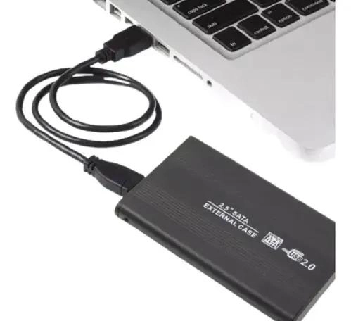 COFRE PARA DISCO DURO EXTERNO 2.5 USB 2.0 SATA SSD NEGRO - 2