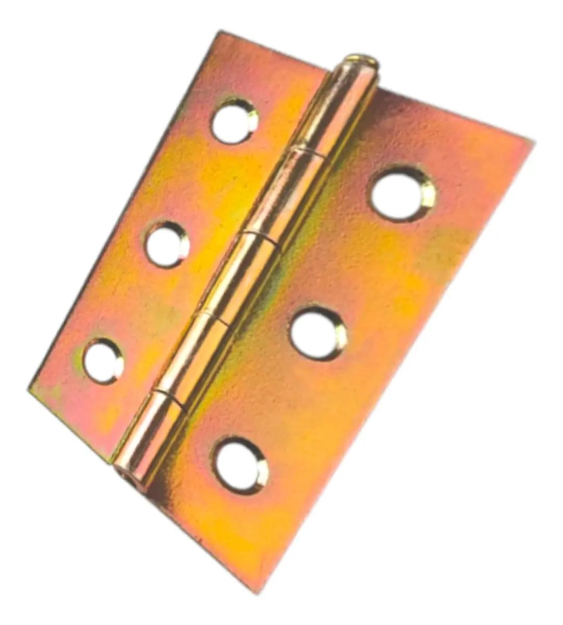 BISAGRA RECTANGULAR ZINCADA 3 1/2 PULGADAS PARA MUEBLES - 1