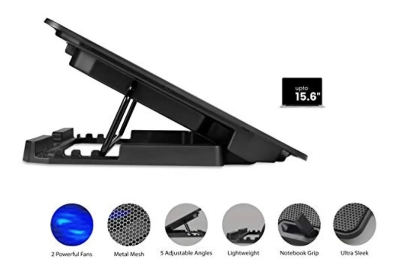 BASE DE ENFRIAMIENTO ERGONOMICA PARA LAPTOP CON VENTILADOR - 4