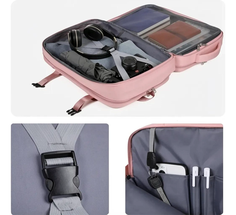 MOCHILA EXPANDIBLE IMPERMEABLE PARA VIAJES Y USO DIARIO - 9