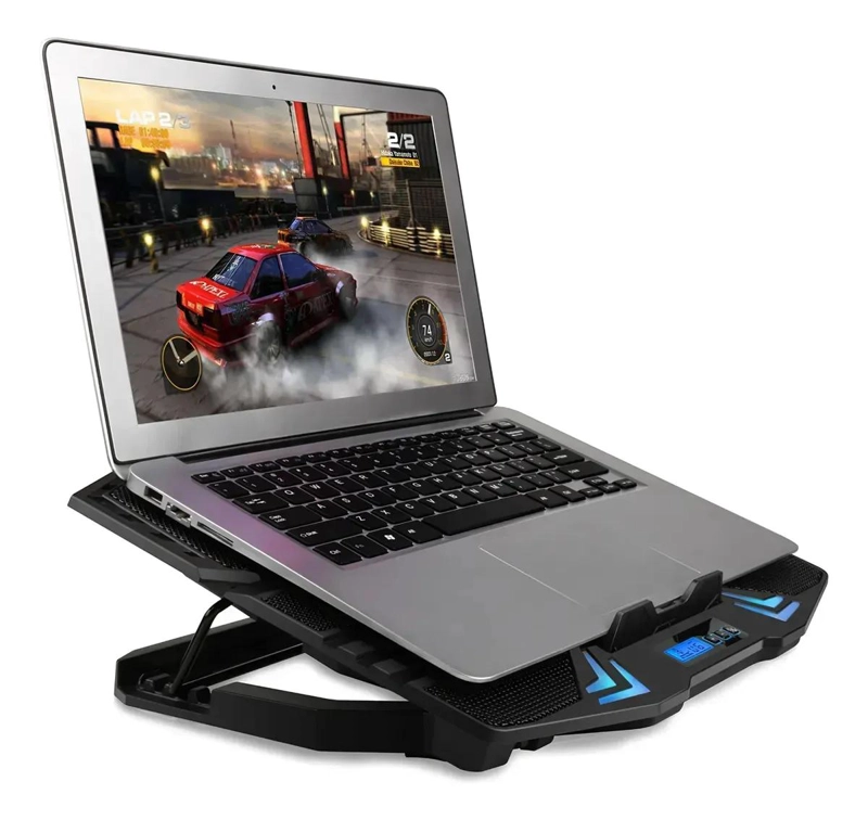 BASE REFRIGERANTE PARA NOTEBOOK DE 17' CON 5 VENTILADORES Y PANTALLA LCD - 5
