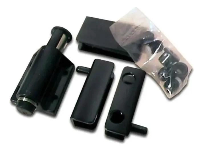 KIT DE 4 BISAGRAS PARA PUERTAS DE VIDRIO CON RETEN - 1